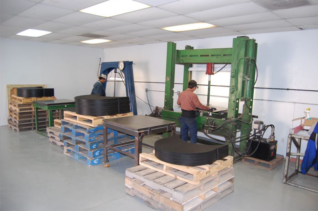 Men working at Reaction injection molding plant