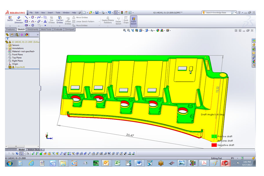 designing a part from injection molding